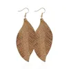 Leather Leaf Dangle Earrings Lightweight Feather Drop Earring for Women Girls Soft Suede Feather Fashion Women Earring Party Jewelry