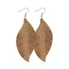 Leaf Leaf Dangle Kolczyki Lekkie Pióro Spadek Kolczyk Dla Kobiet Dziewczyny Soft Suede Feather Fashion Kobiety Kolczyk Party Biżuteria