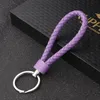 Leather key chain Mercedes-Benz BMW leather woven lanyard keychain with metal ring for car / office / home key (16 colors)