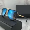 Großhandels-Vintage-Quadrat-Pilot-Sonnenbrille Gold/Braun Farbverlauf Sonnenbrile Mode Herren Designer-Sonnenbrille Brille Neu mit Box