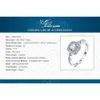 Gioielli 1ct Genuine Blue Topaz Anello 925 Anelli in argento sterling per le donne Halo Anello di fidanzamento Argento 925 Pietre preziose Gioielli V191220