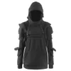 Vintage Medieval Knight Men Hoodies Warrior Soldier Hooded Sweatshirt Male Mask Armor Pullover Cosplay Costume Plus Size Tops V191105