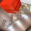 En original het försäljning S silver klassiker för kvinnor bokstäver runda enkla smycken Bangle Set France Quality Golden Rose Gold Superior Quality Armband Ise RMOS