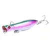 Hengjia 100 stks 60mm Nieuwe Duiken Vissen Lokken Hard Aas Popper Vissen Crankbait Lokken Aas Haak 6 cm 5G 8 # Haak Visgerei