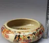 Antique porcelain enamel ladies wash the ceramic maid pen wash Wenfang four treasures large ashtray ornaments3339414