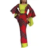 Primavera Spring Africano Vestido Longo para Mulheres Patchwork África Vestidos Dashiki Vestidos Africanos Vestido Elegante para Senhoras WY3660