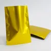 Сухое молоко упаковочные мешки матовое золото алюминиевая фольга плоский мешок 100шт Термосвариваемый майлар покрытие сахар упаковка мешок шоколад пакет для хранения
