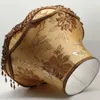 Freeshipping E27 Art Deco Lamp Shade för golvlampa Målning Blomma Abstrakt Mönster Textilvävlampor Lampskärm Modernt stil lampa