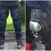 4 stks/set motorfiets pantser beschermende uitrusting kniebeschermers elleboogbeschermer roestvrij staal off-road rijden moto racen valbescherming voor pro-biker