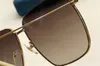 Novos óculos de sol de designer de moda 0394s armação quadrada de metal simples estilo popular uv 400 óculos de proteção ao ar livre para homens e mulheres2158