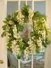 Eleganckie pomysły ślubne Elegancki sztuczny jedwabny kwiat Wisteria Vine Dekoracje 3 widelce na kawałek więcej ilości piękna 3813950