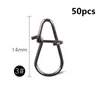 100pcs/bag Gourd type Stainless Steel Hook Swivel Solid Rings Safety SnapsFast Clip Lock Snap Connector fishing tackle tool