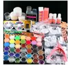 48pcs Nail Acrylic Glitter Set For Manicure Nail Kit Gel Polish Decoration False Tip Gel Brush Tool Set1196702