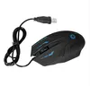 Haute qualité 2400 DPI réglable USB filaire souris de jeu optique souris de jeu professionnelle pour PC ordinateur de bureau noir rouge 2 couleurs