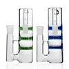 Recycler Honeycomb Glass Ashcatcher 18mm 더블 퍼콜 레이터 봉 14mm 애쉬 포수 두 기능 버블 러 파이프 핸드 블로우 오일 장비 액세서리