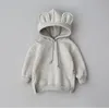 Kids Hoodies 3D Ear Sweatshirts Designer Solid Jackets Casual Long Sleeve Hooded Coat Fleece Fashion Hip Hop Outwear Jumper Pullover B6493