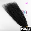 Fita virgem brasileira em 3C 4A 4B 4C Afro Kinky Curly Body Water Deep Wave Straight 100G Cor Natural Extensões de Cabelo Humano