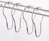 1000pcs New Stainless steel Chrome Plated Shower Bath Bathroom Curtain Rings Clip Easy Glide Hooks Free Shipping