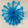 Blue Colored Lamp Modern Hand Made Murano Glass Wall Lighting Abstract Flower Art Lamps