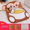 Dorimytrader Kawaii dessin animé singe Tatami géant en peluche doux pouf lit tapis tapis canapé décoration pour amoureux enfants cadeau DY60843