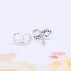 authentic 925 Silver Women Cute small Simple Earring Summer Jewelry for Pandora Sparkling Infinity Stud Earrings with Original box