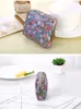 300pcs Floral Impresso Lona Bolsa Carteira Moeda Bag Bolsa Case