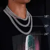 12mm Cuban Link Chain 14k Gold Iced Out Chains for Men Prong Setting CZ Stones Cuban Choker Chains