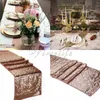 Sparkly Rose Gold Sequin Table Runner for Wedding Party Christmas Table Runner Tablecloth Decoration 30cmx180cm , 30cm x 250cm , 30cm x 275c