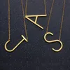 Personality A-Z English Alphabet Initial Necklace Silver Gold Plated Capital Letter pendant Fashion Jewelry for Women