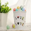 Nieuwe Holle Liefde Draagbare Mini Tin Bucket Tafel Top Kwaliteit Blikemmer Bruiloft Decoratie Party Souvenirs Gift Embs