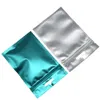 Sacs d'emballage en aluminium à fermeture éclair avant en plastique transparent mat 8.5*13cm, sac d'emballage d'épicerie translucide en Mylar coloré avec fermeture éclair refermable