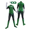 Green Lantern Costume Cosplay Maschio Ragazzi Uomini Green Lantern Supereroe Zentai Vestito Halloween Cosplay Body Adulti Bambini