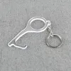 Akryl Nyckelringar Dörröppnare Non-Touch Hiss Knapp Verktyg Bärbara Metal Keyrings Ringar Pendant Key Holder Bil Nyckelringar Tillbehör