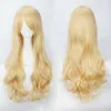 Size: adjustable synthetic Select color 80CM Black Blue Red Blonde Dark Brown Green Brown Pink Fashion Long Curly Wavy Cosplay Wig