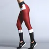Jultryck kroppsmekanik kläder hög midja gym leggings yoga kläder lyft stipheter fitness bär kvinnor xmas tryck övning 6343457