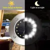 LED-Bodenleuchte, Solar-Gartenleuchten, 16 LED-Beleuchtung, wasserdichte Garten-Wege-Solarlampe für Hof, Auffahrt, Rasendekoration, Lampe