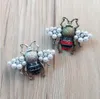 Fashion- retro old style small bee shape brooch size pearl inlaid insect pin clothing accessories brooch batch