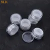 Free choose color silicone acrylic container 5ml rubber dab wax jar FDA approve round shell jar linner containers