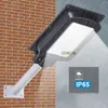 LED LED RADER Lampa czujnika 4working Tryb Solar Street Light Timer 30W 60W 90W 120W 150W Oświetlenie Ogrodowe z pilotem i Polakiem