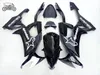 Gratis anpassade kinesiska mässor för Kawasaki Ninja ZX-10R 2008 2009 2010 Vägracing Black Fairing Kits ZX 10R 08 09 ZX10R