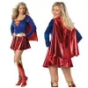 Gros-Supergirl Cosplay Costumes Vêtements Super Femme Sexy Déguisement avec Bottes Costumes GirlsHalloween