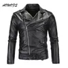 Aowofs Mens skórzana kurtka Slim Fit Motocykl Kurtki Mężczyźni Zipper Lekkie Punk Skórzane Kurtki Męskie Faux Coats White