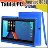 100X Q88 7 inç Android 4.4 Allwinner A33 Kapasitif Ekran Quad Core 512 MB Yükseltme hediye için 8 GB Çift Kamera Harici Tablet PC A-7PB