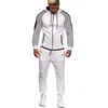 Erkekler için Marka Terzini İki Parça Beyaz Hoodies Erkek Giyim Spor Trailsuits Set Autumn246i