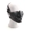 Mezza maschera Spaventoso Sorridente Forma di fantasma Regolabile Copricapo tattico Protezione Abbigliamento sportivo all'aperto Costumi di Halloween Festa