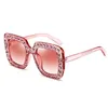 Nuovo Long Keeper 2019 International Women's Brand Fashion Cat Eye Occhiali da sole Ms. Crystal Diamond Square Large Frame Retro HD Glasses UV400