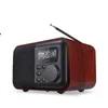 nowy multimedialny drewniany mikrofon głośnomówiący Bluetooth głośnik iBox D90 z radiem FM budzik TF/USB odtwarzacz MP3 retro drewniane pudełko s