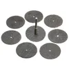 100 pezzi di dischi per ruote tagliati rinforzati con fibra di vetro utensile rotante 32mm + 2 pezzi strumenti di scanalatura per taglio abrasivo mandrino