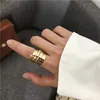 Minimalistische retro temperament multi-layer brede versieband ring vrouwelijke eenvoudige wilde sieraden voor vrouwenmeisjes cadeau