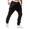 أزياء رجال الرياضة السحاب أحزمة انتقاد غير رسمية سروال سروال الرباط pant jogger الرقص بانت ممزق الرجال skinnyz313